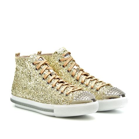 miu miu sneakers outfit|Women's glitter and chunky sneakers .